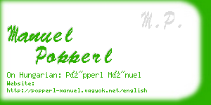 manuel popperl business card